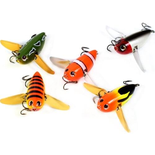 #6 Hook Artificial Insect Bait Lure Bee Fly Trout Artificial Fishing Lures 58mm 12.5g Outdoor Fishing Insects Baits Lure Set
