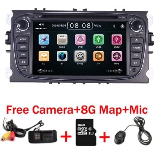 Good price Car radio DVD GPS for Ford Mondeo Cmax Smax 3G GPS Bluetooth Radio SD USB Phonebook Canbus Steering Wheel Control