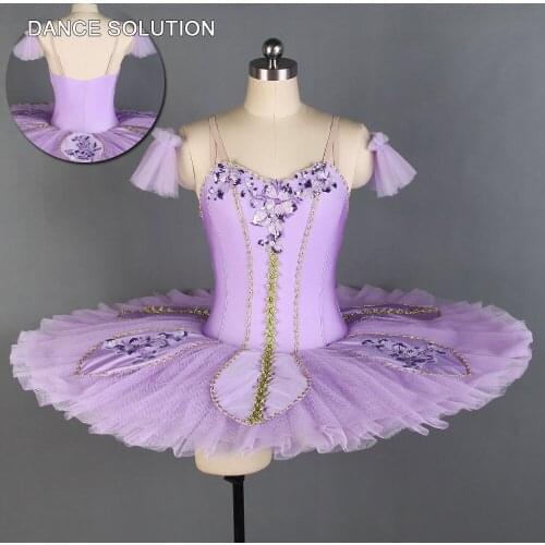 Spandex Pre-professional Tutu Lilac 5/6/7 Layers Pancake Ballet Tutus Child & Woman Performance Dress Dancers Costumes BLL137