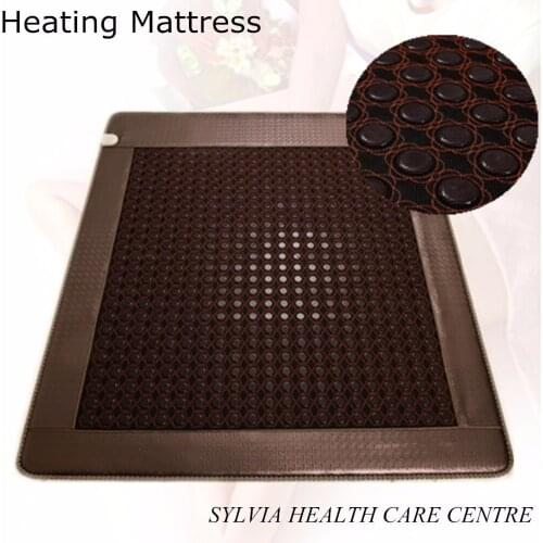 Free shipping health sleeping cushion heating stone mattress night sleep for back pain massage stones with Free Gift eye cover