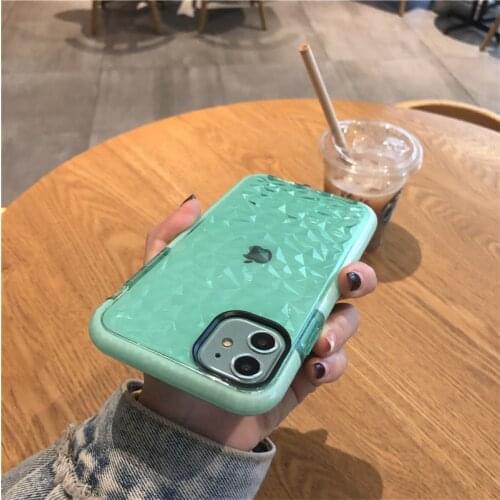 ASTUBIA Diamond Pattern TPU Case For iPhone 11 12 Pro Max Mini Full Protector Case For iPhone XR XS MAX X 7 8 PLUS SE 2020 Cover