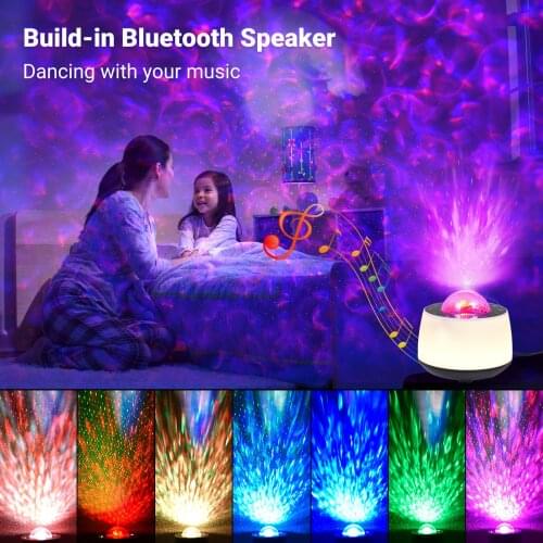 Night Light Colorful Starry Sky Galaxy Projector Light Remote Control Bluetooth Speaker Music Player Star Projector LED Kid Gift