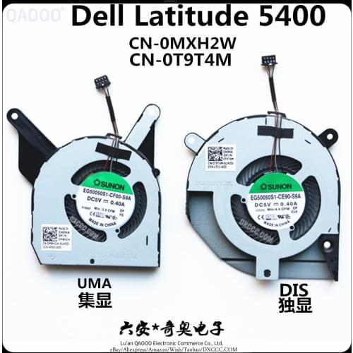DC28000MRFL DP/N:0MXH2W For Dell Latitude 5400 Cpu Cooling Fan CN-0MXH2W