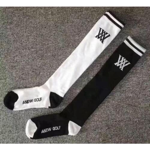 New style ladies pure cotton combed cotton golf straight socks half height golf socks fashion sports socks