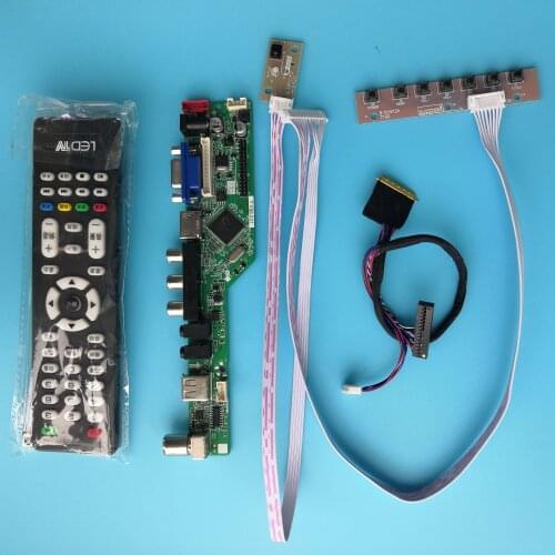 Kit for LTN173KT01 Panel Screen Controller driver board LCD LED 1600X900 17.3" USB HDMI VGA remote 40pin LVDS TV AV