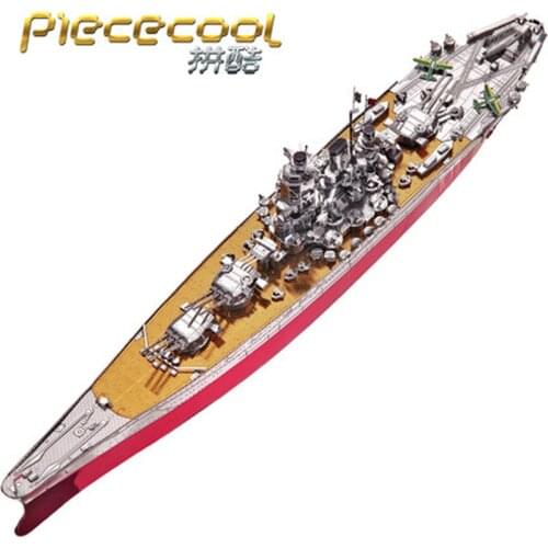 Piece Cool BATTLESHIP YAMATO Model Kits 3D Metal Puzzle Models DIY Laser Cut Assemble Jigsaw Toy Gift for Children