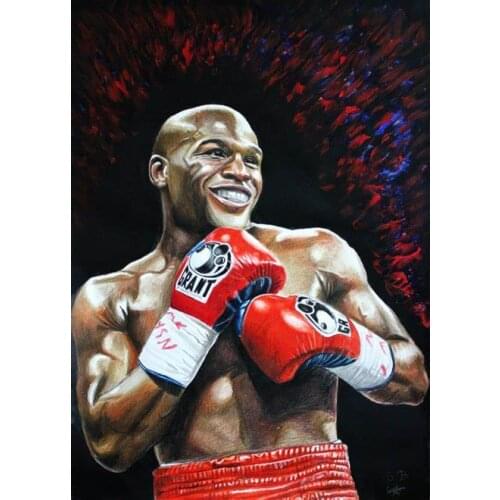 Lot style Choose Floyd MayWeather Boxing Art print Silk poster Home Wall Decor