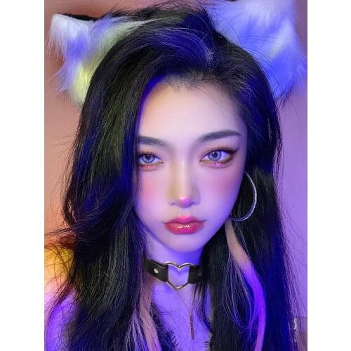 Cute white cat ears headdress female summer animal ears hair band fox hairpin cute little cat rabbit plush fun hairpin Neko ears