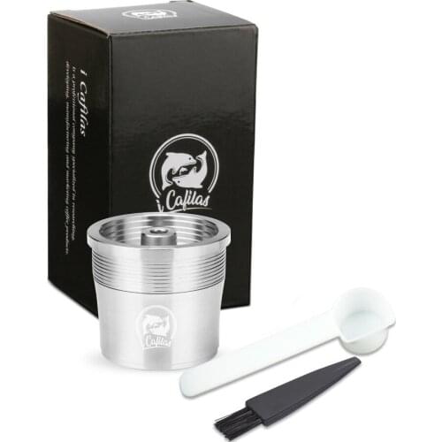 Refillable Coffee Filter For illy Coffee Machine Cafe Capsules Cup Metal Stainless Steel Reusable Coffee Baskets