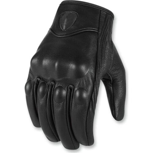 Motorsports Dirt Bike Riding Motorcycle Street Moto Racing Leather Black Gloves