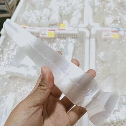 Polish selenite Crystal gemstone tower cup meditation reiki healing Mental Clarity selenite crystal remove negative energy gift