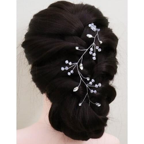 Silver Women Headband Crystal Rhinestone Simple Tiara Wedding Hair Accessory Girls Headdress Bridal Hair Vine Head Jewelry