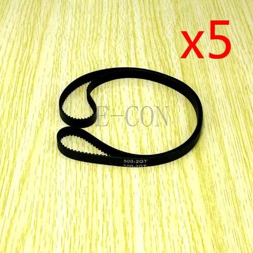 5pcs/lot 500-GT2 Loop Timing Belt Width 6mm GT2 Belt Rubber Fiberglass Inner Length 500mm 250 Teeth for GT2 Timing Pulley