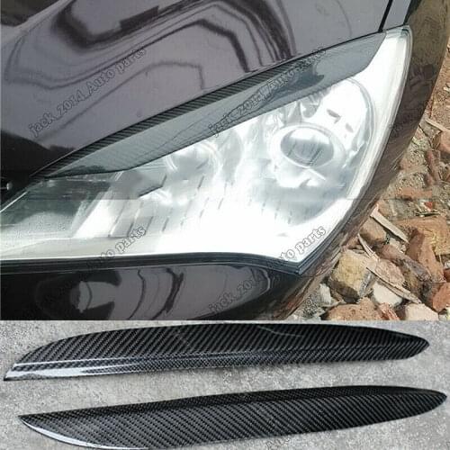 Real Carbon fiber Headlight Eyebrows Eyelids for 2009 2010 2011 Hyundai Genesis Coupe