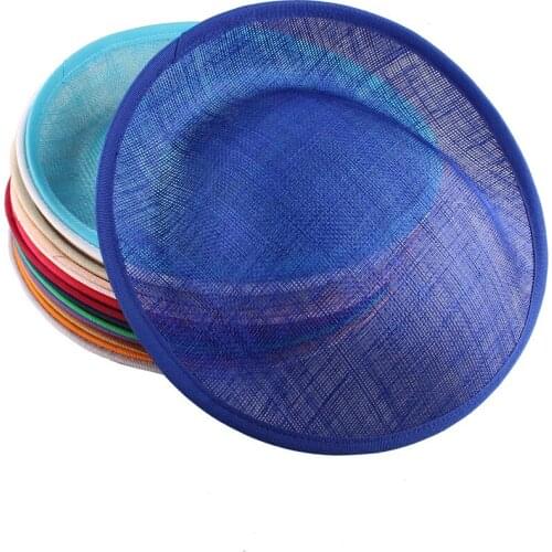 2020 Royal Blue Sinamay Fascinator Base 25CM DIY Accessories Ladies Party Fascinator Hat Base For Women Derby Wedding 12Pcs/Lot
