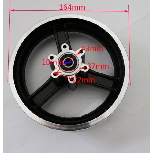 10x2 /2.125 motorized sports car, gold ring, wheel hub, double disc brake, aluminum alloy front wheel rim wheel original acc