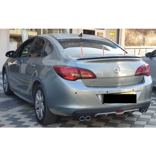 For Opel Astra J Sedan Thin Spoiler Universal Model Car Accessories Piano Black Flexible Ornament Modify