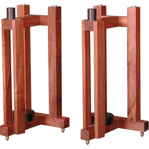 Cl-04 Black Walnut Full Solid Wood Triangle Speaker Stand Speaker Stand Bookshelf Box Stand