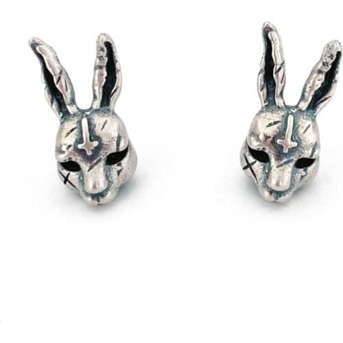 Cute Gothic Cross Hare Rabbits Bunny Animal Jewelry Ear Vintage Stud Earring