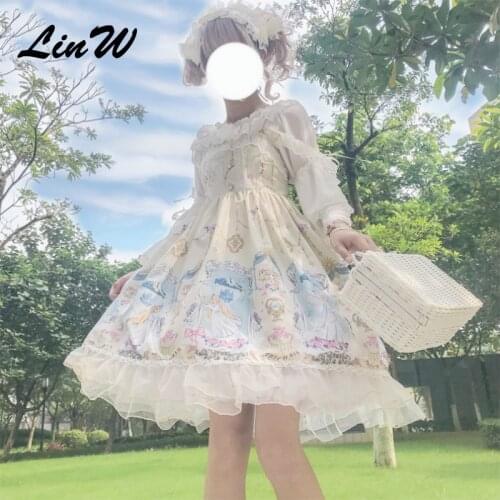Japanese Kawaii Angel Hourglass Lolita Dress Girl Jsk Sling Sleeveless Dress