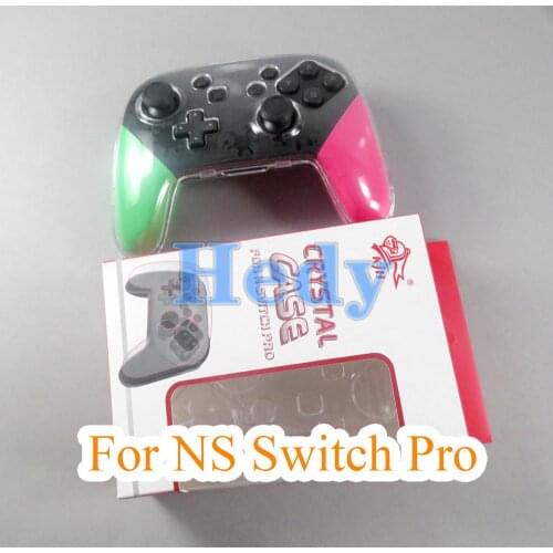 10PCS Gamepad Transparent Clear Crystal Case Hard Controller Protective Cover Handle Shell for Nintend Switch Pro Controller