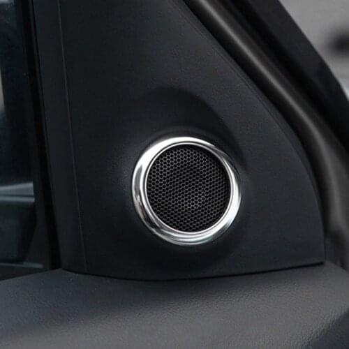2Pcs car stereo audio speaker cover ring sticker trim for Mitsubishi outlander peugeot 2013-2020 accessories Car styling