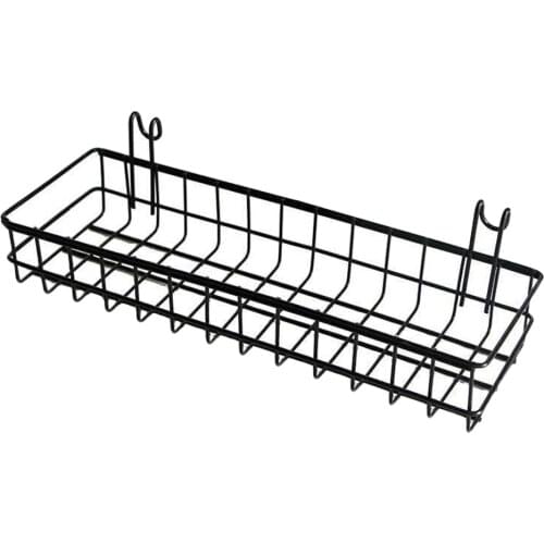 2pcs Wall Mounted Hanging Organizer,Wire Metal Storage Baskets Shelf Racks