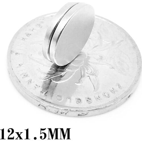 20/50/100/200/250/300PCS 12*1.5 mm N35 Thin Rare Earth Magnets 12x1.5 Round Neodymium Magnet Strong Magnetic Magnet Disc
