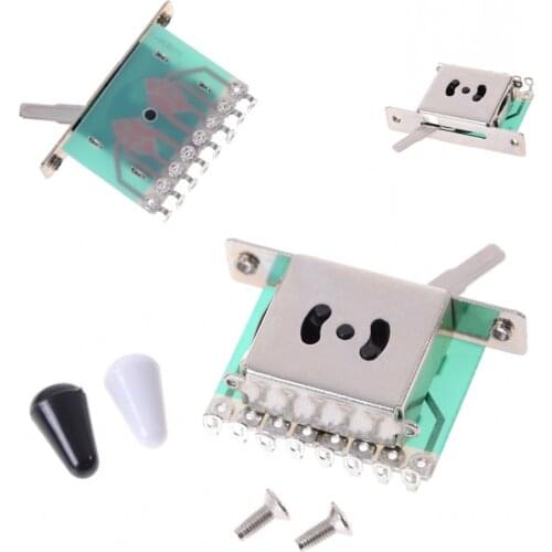 2019 New 5 Way Electric Guitar Pickup Toggle Selector Switch Parts Chrome With Knob Guitar Parts & Accessories High Quality