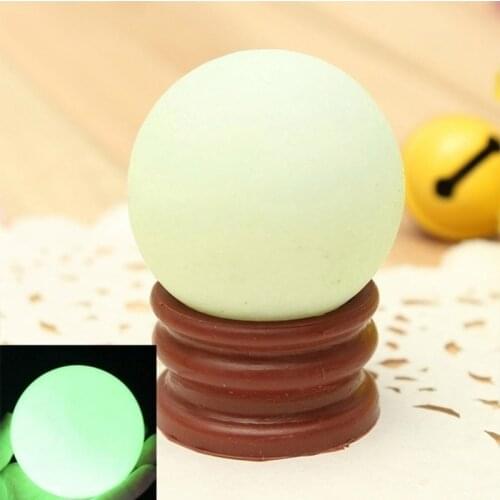 35mm Glow In The Dark Stone Green Luminous Quartz Crystal Sphere Ball With Stand Base