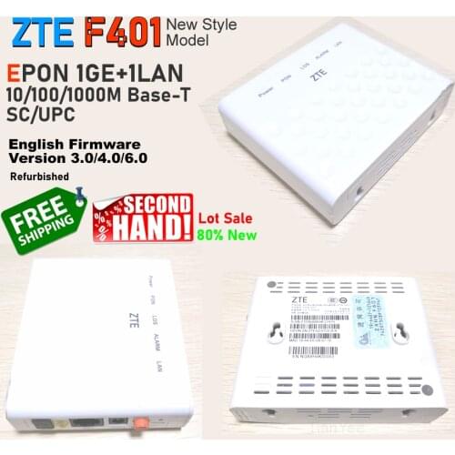 5/10/14pcs Free Shipping Second-hand F401 ePON Terminal ONT Optical 1GE Port same function as F601 F643 F660 ONU English Frame