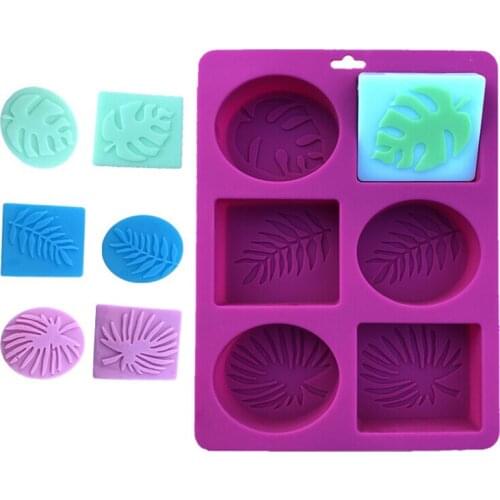 6 Forms Oval Rectangle Silicone Soap Mold For Soap Making 3D DIY Soap Mould Handmade Craft Flowers Bath Kitchen Tool Soap Mold
