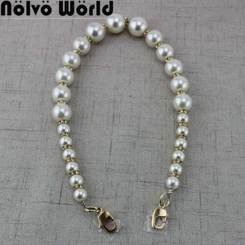 DIY hardware accessories bag acrylic handle handbag handmade pearl beaded tote ladies female wedding evening bag