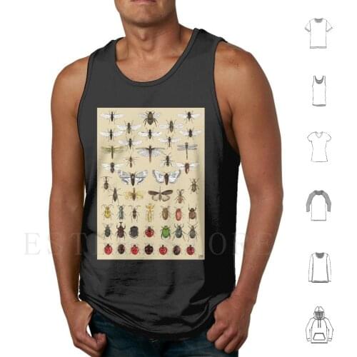 Entomology Insect Studies Collection Tank Tops Vest Sleeveless Entomology Insects Insect Bugs Beetle Flies Dragonfly