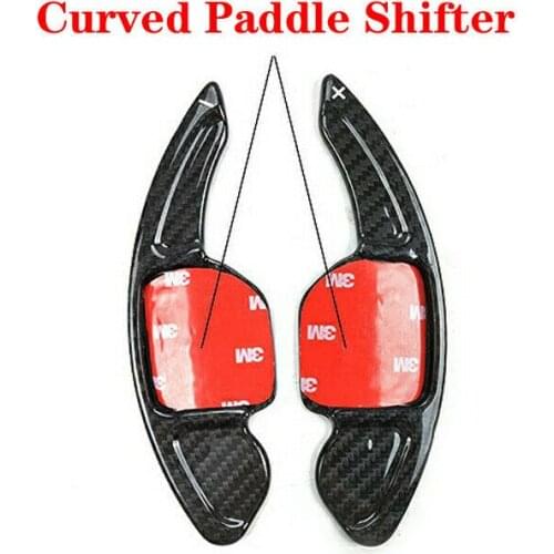 Carbon Fiber Gear DSG Steering Wheel Paddle Shifter Cover Fit For Audi A6 09-11