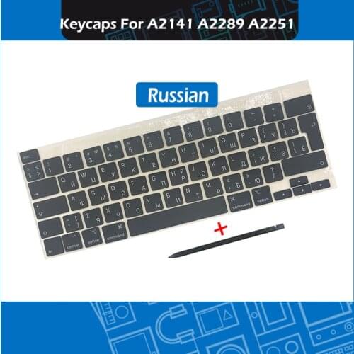 New Laptop Russian Layout колпачок Key Cap For Macbook Pro Retina 13" 16" A2141 A2289 A2251 keys Keycaps Keyboard Repair