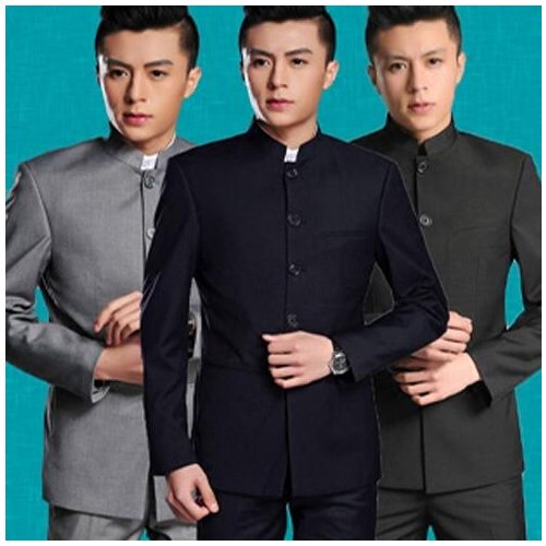 Stand collar jacket Chinese tunic suit men blazer masculino slim casaco jaqueta masculina coats mens suits spring autumn black