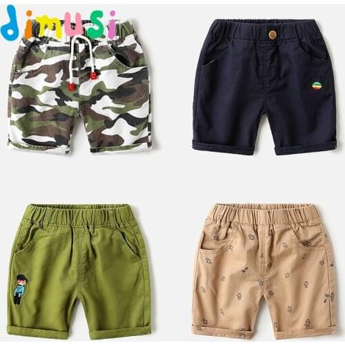 Dimusi boys summer Shorts printing cotton Panties doodle Shorts for Children camouflage printed Shorts for Kids Short BC209
