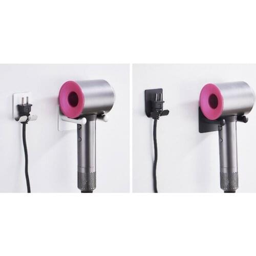 Metal Wall Mount Bracket Punch-free Storage Hook Hanger for Dyson Hair Dryer 449C