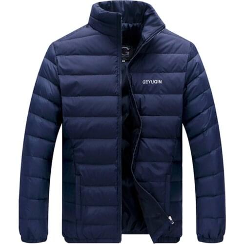 2020 Mens Winter Warm 80% White Duck Down Light Jacket Casual Outerwear Snow Stand Collar Brand Male Feather Coat Parkas Clothes