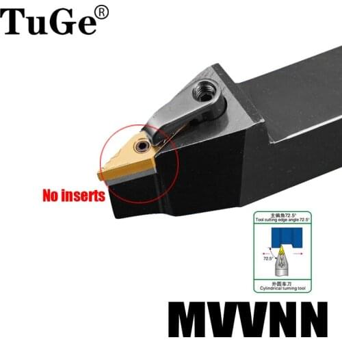 MVVNN1616H16 MVVNN2020K16 MVVNN2525M16 External Lathe Turning Tool Holder Cutting Angle 72.5° Cutter Holder No with VNMG Insert
