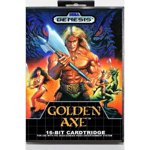 New 16 bit MD game card - golden axe with Retail box For Sega genesis system