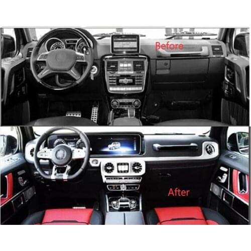 Upgrade Interior Steering Wheel Instrument Panel Door For Mercedes-Benz w463G class G500 G350 G63 G65 To G63 2019-2020 Year