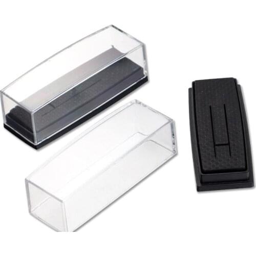 Transparent Plastic Tie Clip Boxes Gift Box Tie Clips Display Holder Storage Carrying Case Wholesale 1000pcs 8x3x2.6cm SN1015