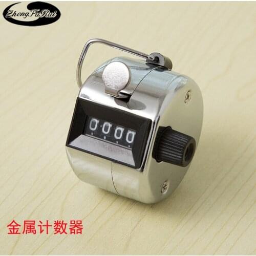 Counter 4-Digit Manual Metal Counter Buddha Chanting Count Register Point Counter Counter Counter
