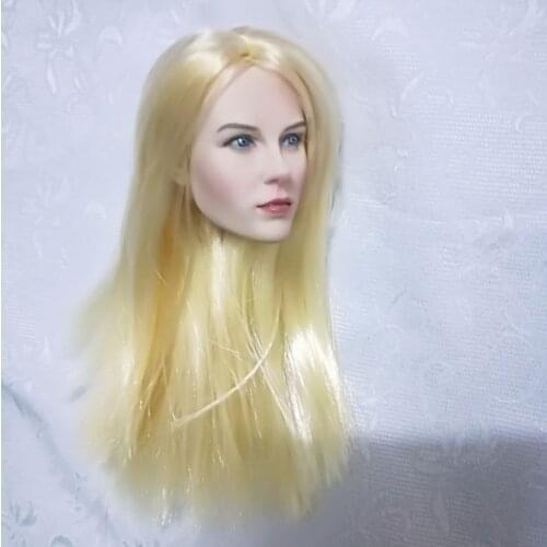 1/6 Scale Female Head Carved The X Files Dana Scully Female Girl Head Sculpt for 12'' Pale Figure Body Doll