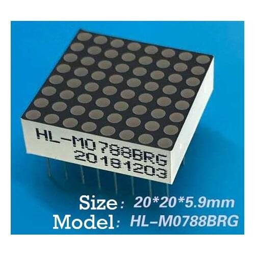 LED Dot Matrix Two-tone dot matrix 788 two-tone dot matrix yellow-green two-tone module