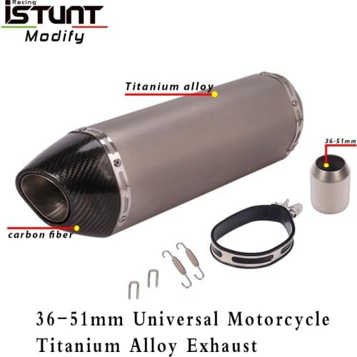 Universal Motorcycle Titanium Alloy Exhaust Pipe Escape Modified Muffler DB Killer Left Right Side For gsr 600 MT-09 R1 R3 fz6n