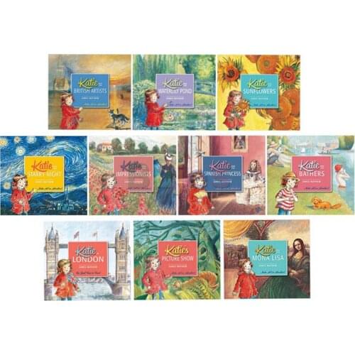 10 Books/set,Childrens Art Picture Book, Katie Artist Books ,childhood Early Artist Education English Books,bed Time Books