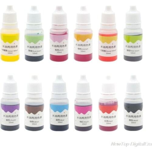 12 Pcs/set DIY Baking Plastic Clay Epoxy Pigment Water Oil Dual-use Handmade Soap Color Coloring Agent D01 20 Dropshipping